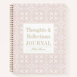 Blush Rose Pattern Journal | Custom Title & Name Notizbuch