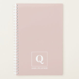 Blush Rose Personalisierter 2026 Planer 