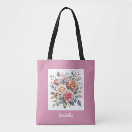 Blush Rose Rhapsody: Aquarelltasche