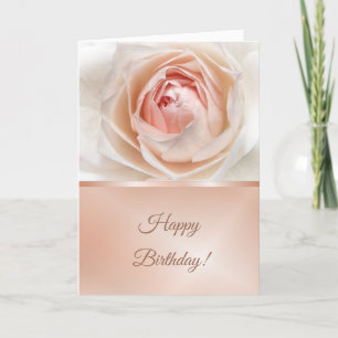 Blush Rose Rose Gold Geburtstag Karte