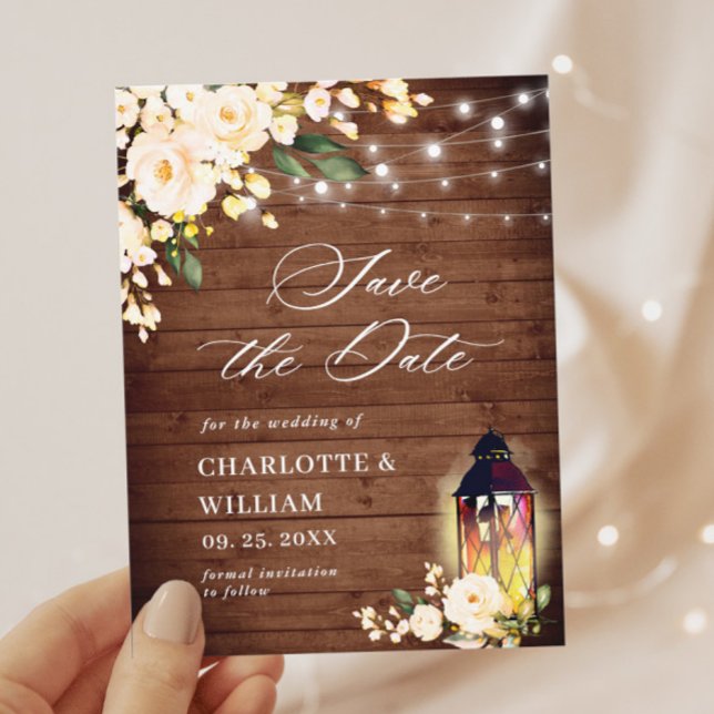 Blush-Rose Rustikale Holzhochzeit retten das Datum Postkarte (Von Creator hochgeladen)