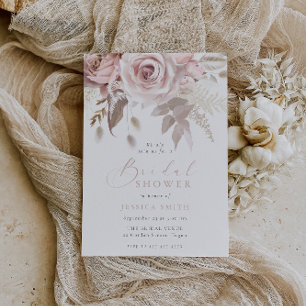 Blush Rose Schönes Brautparty Einladung