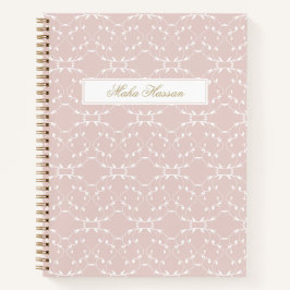Blush Rose Vine Pattern Journal | Custom Name  Notizbuch