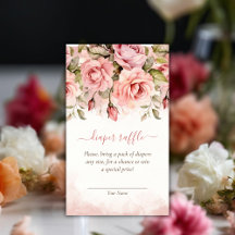 Blush Rose Wasserfarben Kinderdusche Windeln Winde