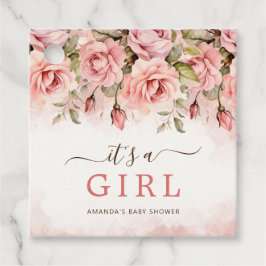 Blush RosemEs ist eine Girl Baby Dusche Geschenkanhänger