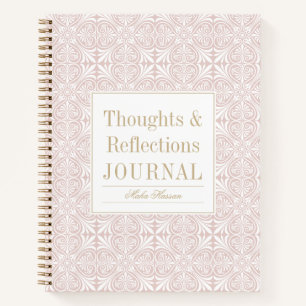 Blush-Rosen-Muster-Journal   Benutzerdefinierter T Notizbuch