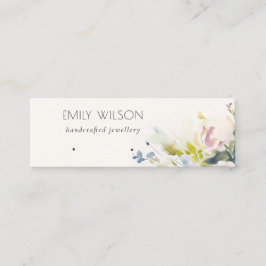 Blush Roses Floral Earring Hoop Loop Stud Display Mini Visitenkarte