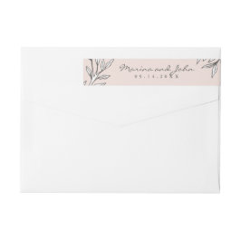 Blush Rustic Monogram Wreath Invitation Envelope