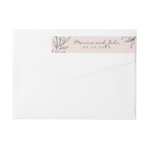 Blush Rustic Monogram Wreath Invitation Envelope