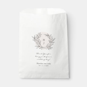 Blush Rustikale Monogram Gastgeschenk Hochzeit Bag Geschenktütchen