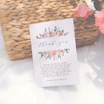 Blush & Sage Aquarell Blumenzwiebeln Vielen Dank Dankeskarte<br><div class="desc">Erstellen Sie Ihre eigenen Blush & Sage Aquarell Blumenkarten mit diesen Vorlagen von Cali Graphics. Dieses Blumengarten Hochzeitsdesign besticht durch wunderschöne, rot-rosa Aquarellfarben-Blume über und unter "Danke" in einem schönen modernen Kalligraphie-Script-Schriftart. Diese Karten werden so gefaltet, dass Sie sowohl eine personalisierte als auch eine allgemeine Nachricht senden können. Wir haben...</div>