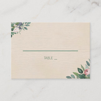 Blush Sage Floral Wedding Platzkarte