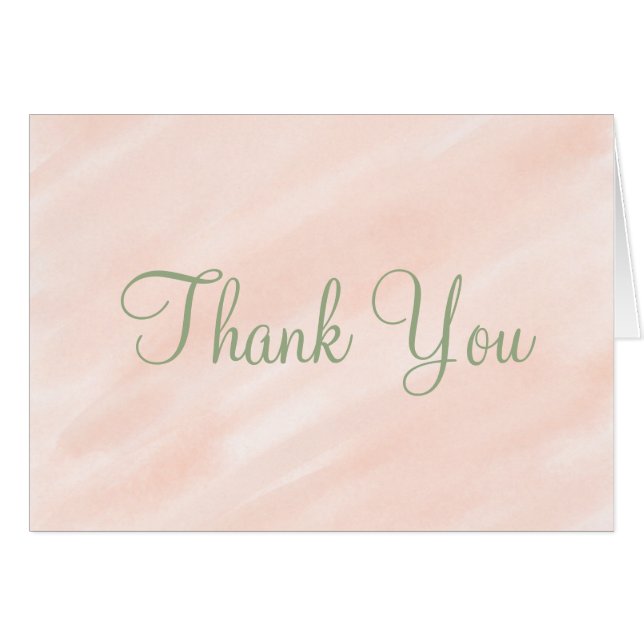 Blush Sage Green Watercolor Wedding (Vorderseite (Horizontal))