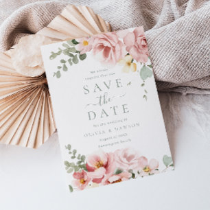 Blush & Sage Grüne Göttliche Eleganz Hochzeit Save The Date