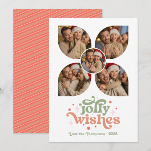 Blush & Sage Retro-Foto-Collage Weihnachten