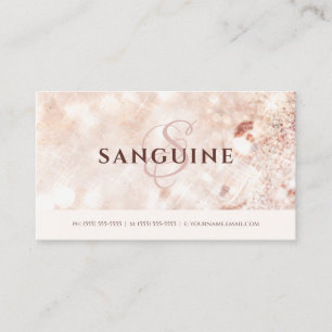 Blush Sanguine Monogramm-Textur Visitenkarte