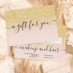 Blush schicker Goldglitter Ombre-Geschenkgutschein