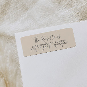 Blush-Script-Name-Rücksendeadressen-Aufkleber