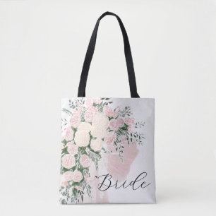 Blush Sheer Bogen Rose Wisteria Bouquet 