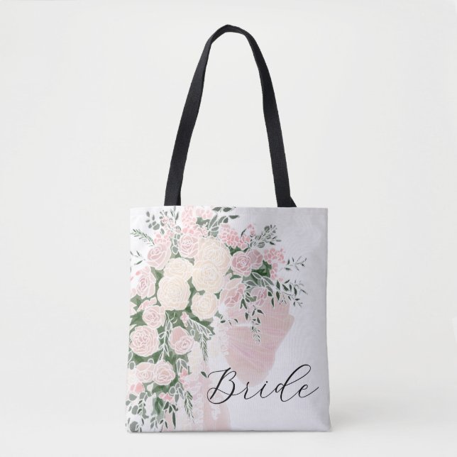 Blush Sheer Bogen Rose Wisteria Bouquet  (Vorderseite)