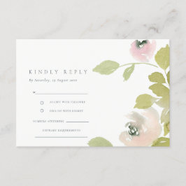 BLUSH SOFT PASTEL WATERCOLOR FLUSSBREITE RSVP BEGLEITKARTE