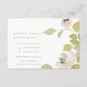 BLUSH SOFT PASTEL WATERCOLOR FLUSSBREITE RSVP BEGLEITKARTE