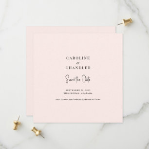 Blush Square Hochzeit Termin merken Save The Date
