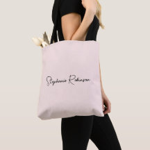 Blush Stilvolles Monogram Name Script Personalisie