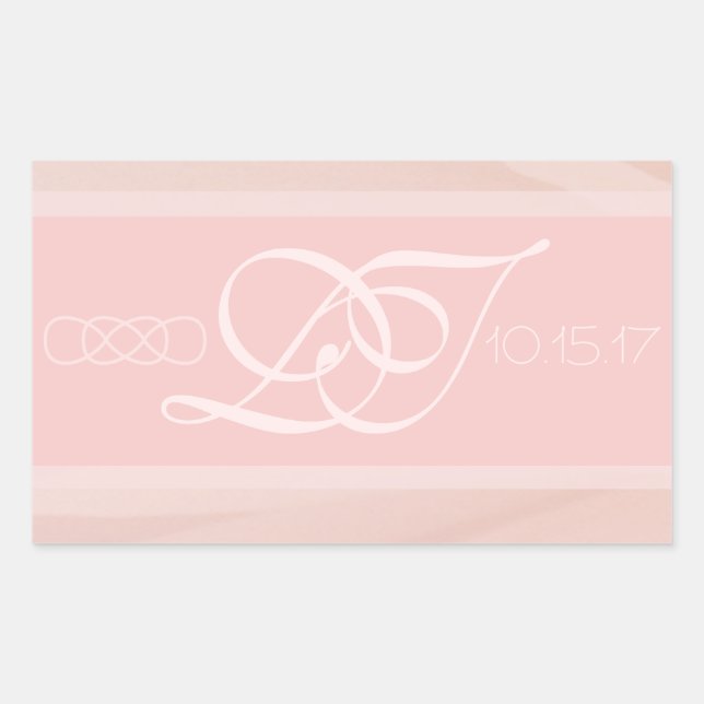 Blush Strikes Rectangle Envelope Stickers (Vorderseite)