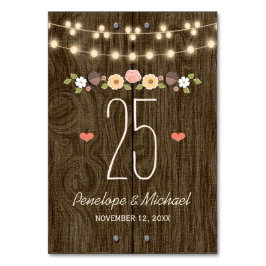 BLUSH STRING OF LIGHTS RUSTISCHE FALL TISCHNUMMER