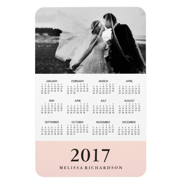 Blush Strip | Eleganter Foto - Kalender 2017 Magnet (Vertikal)