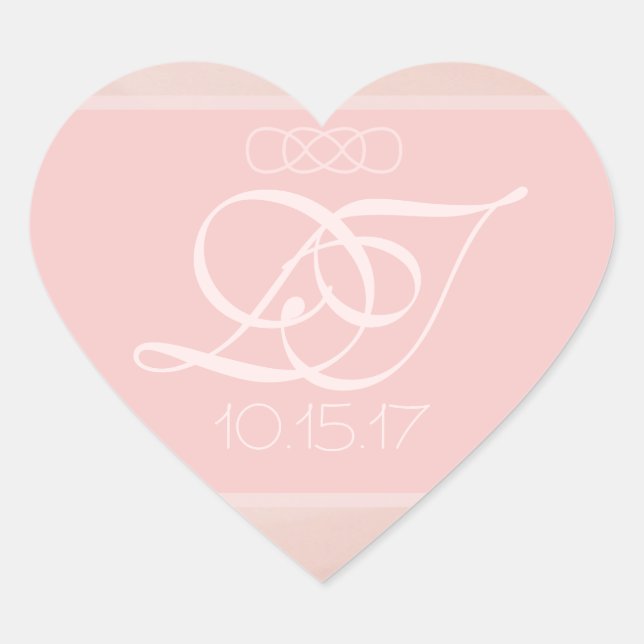 Blush Strokes Heart Envelope Stickers (Vorderseite)