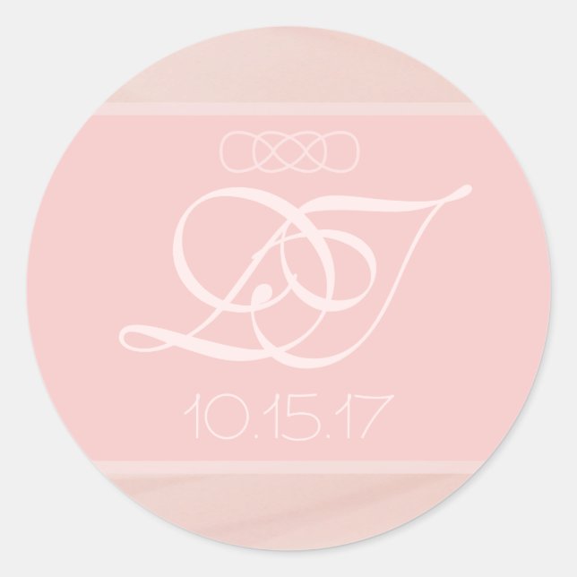 Blush Strokes Round Envelope Stickers (Vorderseite)