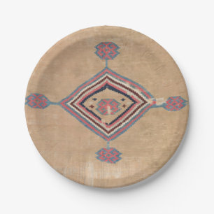 Blush Tan Pink Medallion Baby Blue Cowboy Pappteller