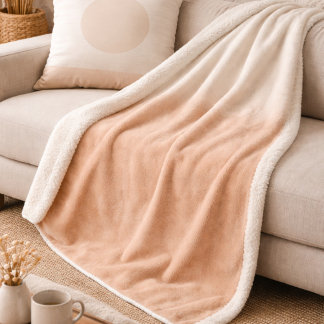 Blush Taupe Sky Fade Sherpa Blanket Sherpadecke