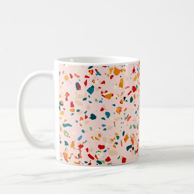 Blush Terrazzo | Rosa eklektische Fußketten | ABST Kaffeetasse (Links)