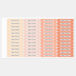 Blush Tones Palette Kids Name Organizational  Etiketten