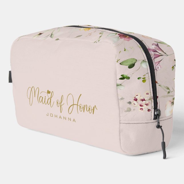 Blush-Trauzeugin Skriptname Accessorgeschenk Waschbeutel (Rechte Ecke)