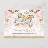 Blush Tropical Safari Baby Dusche Windeln Raffle