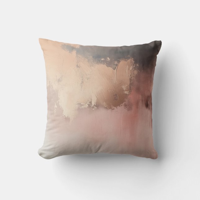 Blush und Abstraktes, glattes Kissen (Vorderseite)