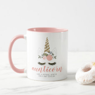 Blush und Gold Unicorn Aunticorn Traumreise Gesche Tasse