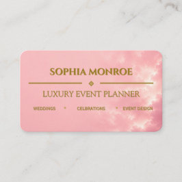 Blush- und Gold-Veranstaltungsplaner Visitenkarte