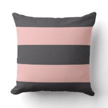 Blush und Graustreifen Kissen