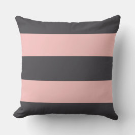 Blush und Graustreifen Kissen