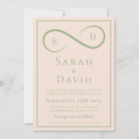 Blush und Sage Infinity Hochzeit Minimalistisch Mo