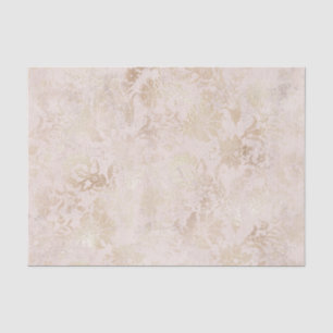 Blush und Vintager Gold Damask Seidenpapier
