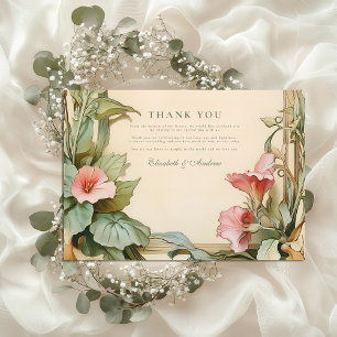 Blush Vine Frame Hochzeit Dankeskarte