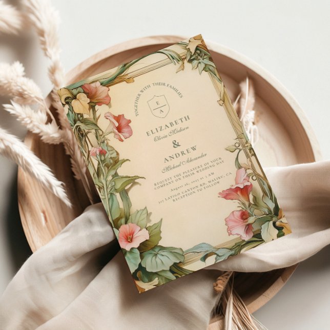 Blush Vine Frame Hochzeit Einladung (Von Creator hochgeladen)