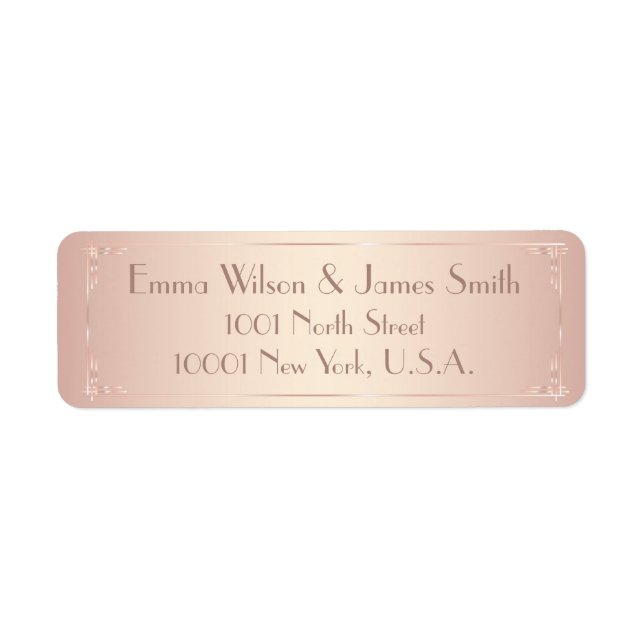Blush Vintage Wedding Rücksendeadressen-Aufklebers (Vorne)