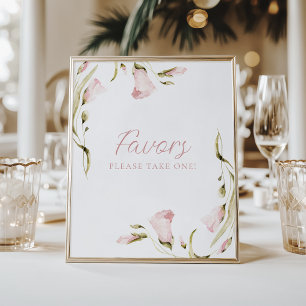 Blush Wassercolor Brautparty Gefallen Poster